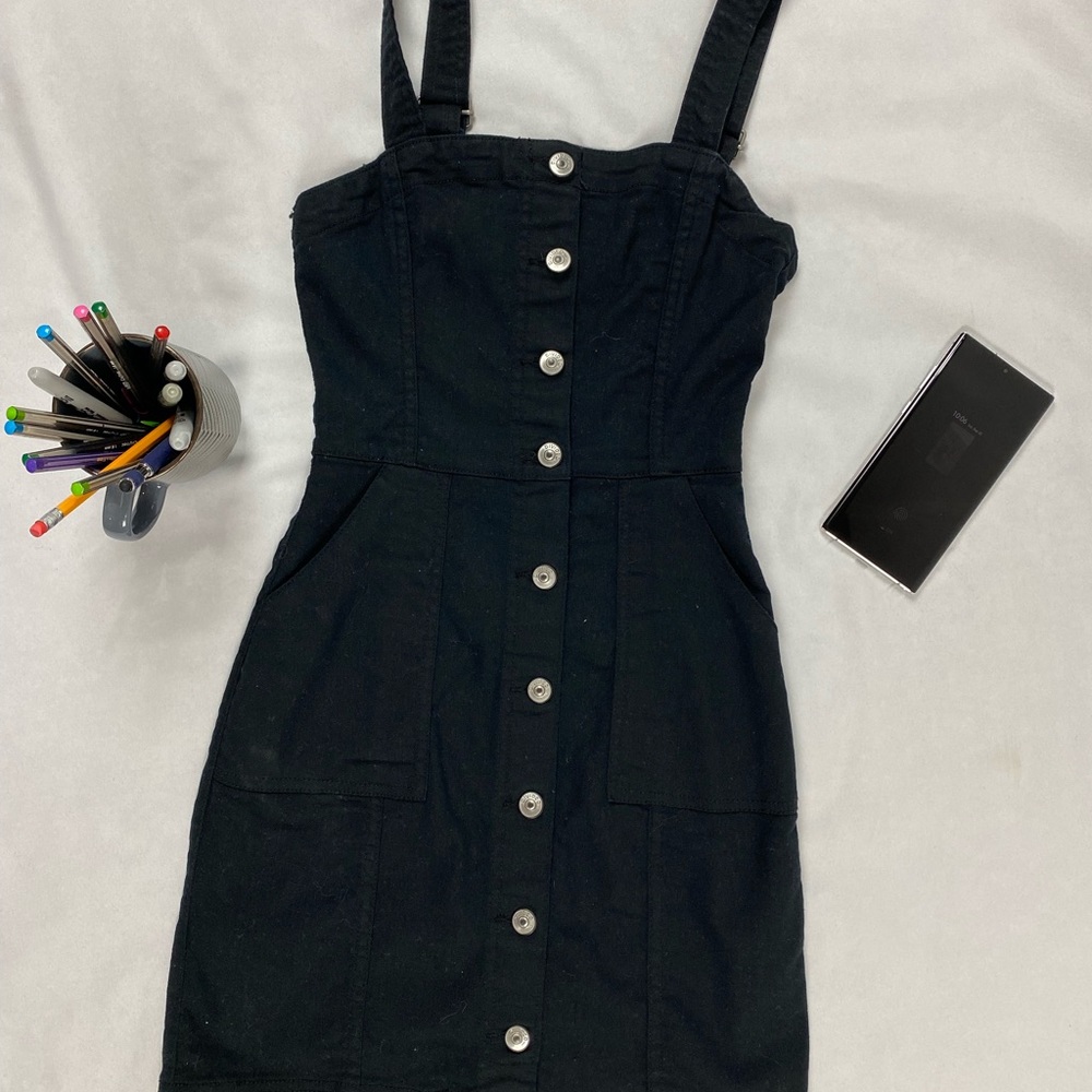 Black Overall Dress